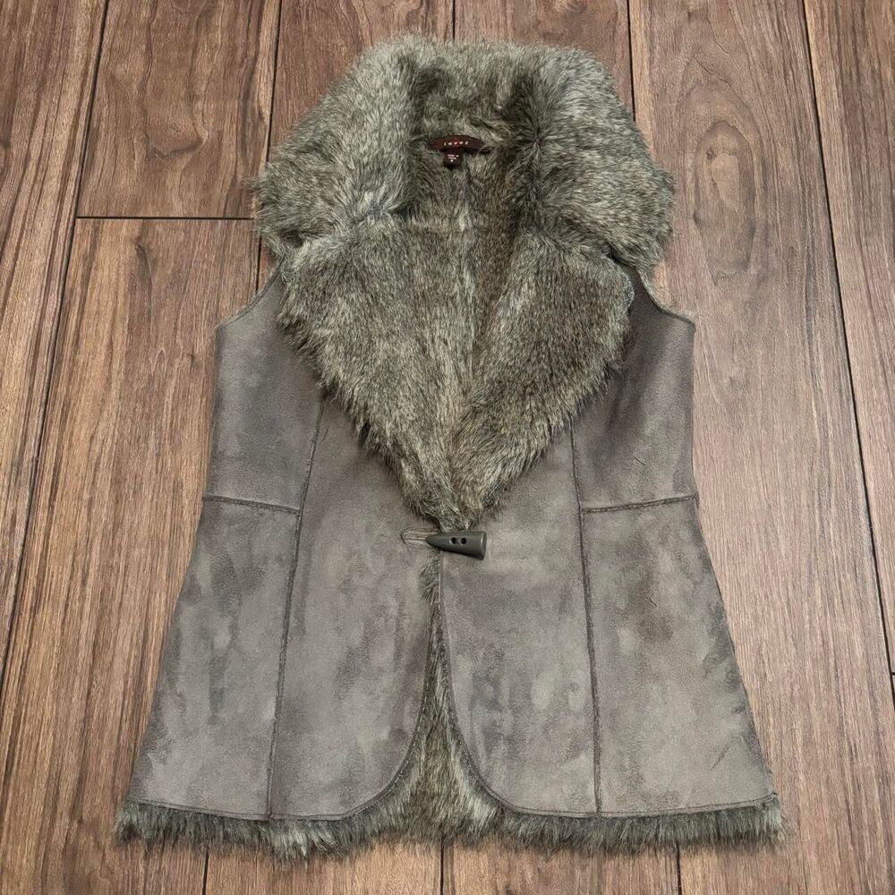 Fever Women's Grey and Brown Gilet